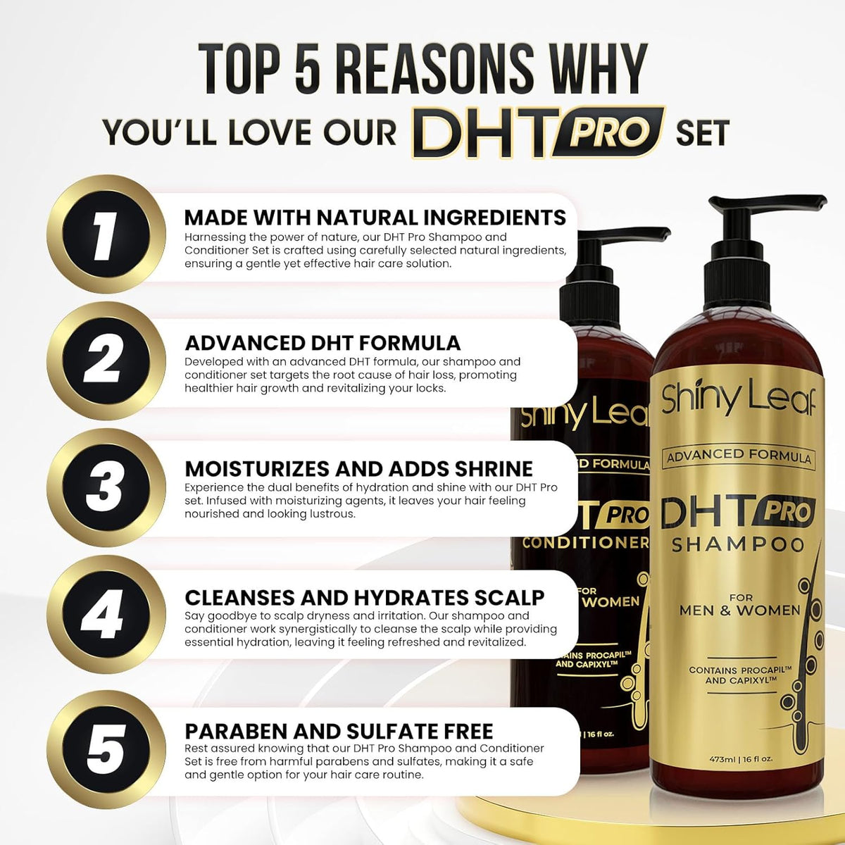 DHT Pro Shampoo and Conditioner with Procapil and Capixyl